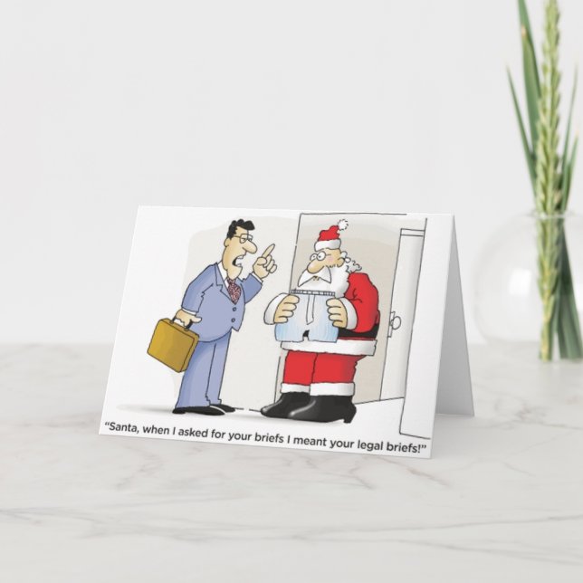 Santas lagliga resuméer helgkort (Framsida)