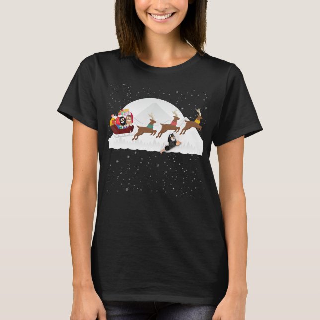 Santas Lappy Helpers - Lapphund helgdag shirts T Shirt (Framsida)