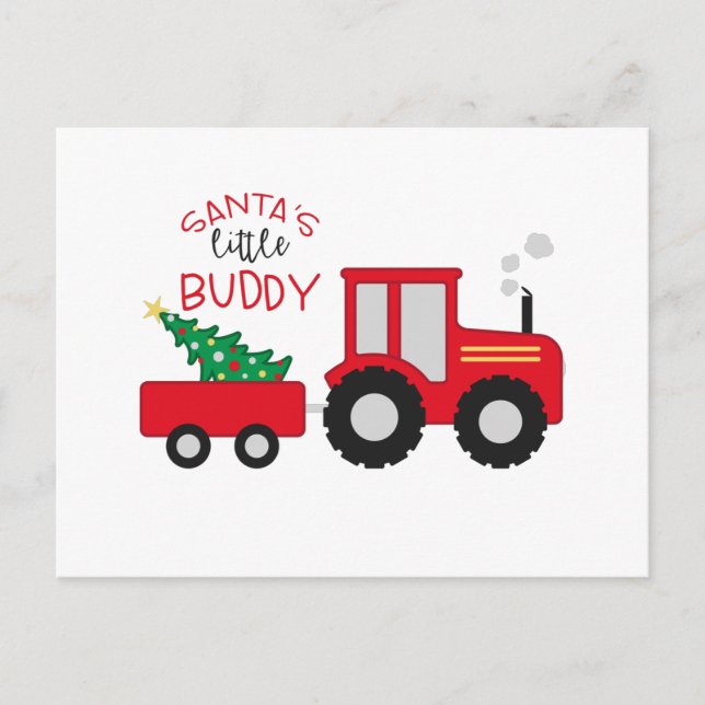 Santa's Lil'Buddy Vykort (Framsida)