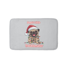Santa's Lille Busfröjd Pug Badrumsmatt Badrumsmatta