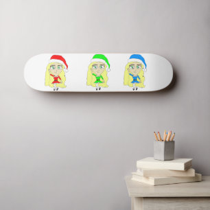 Santas lille hjältar mini skateboard bräda 18,5 cm