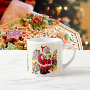 Santa's List Add NAMN Barn Small Kopp jul Espressomugg