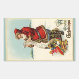 Santa's List Sticker Rektangulärt Klistermärke