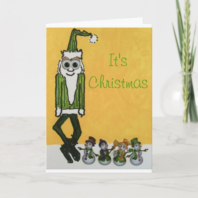 Santas lite hjälpreda helgkort (Framsida)