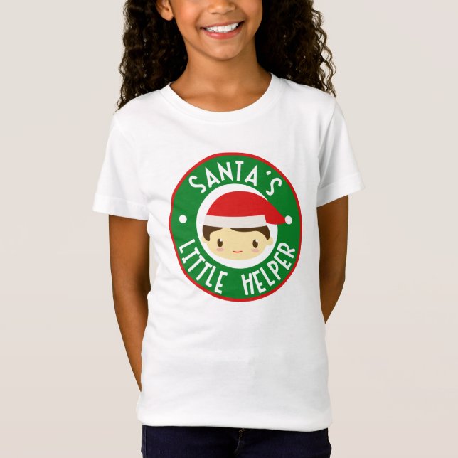 Santas lite hjälpredaflicka T-tröja Tee Shirt (Framsida)