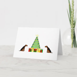 Santas lite julkort för hjälpredaAiredale Helgkort