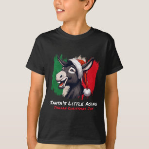 Santa's Little Asino   Italiensk julklapp T Shirt