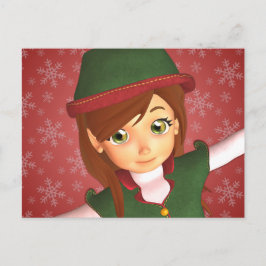 Santa's Little Elf Helgdag Postcard Helg Vykort