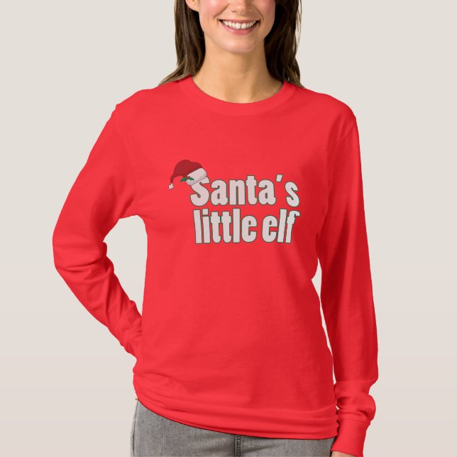 Santa's Little Elf Tröja (Framsida)