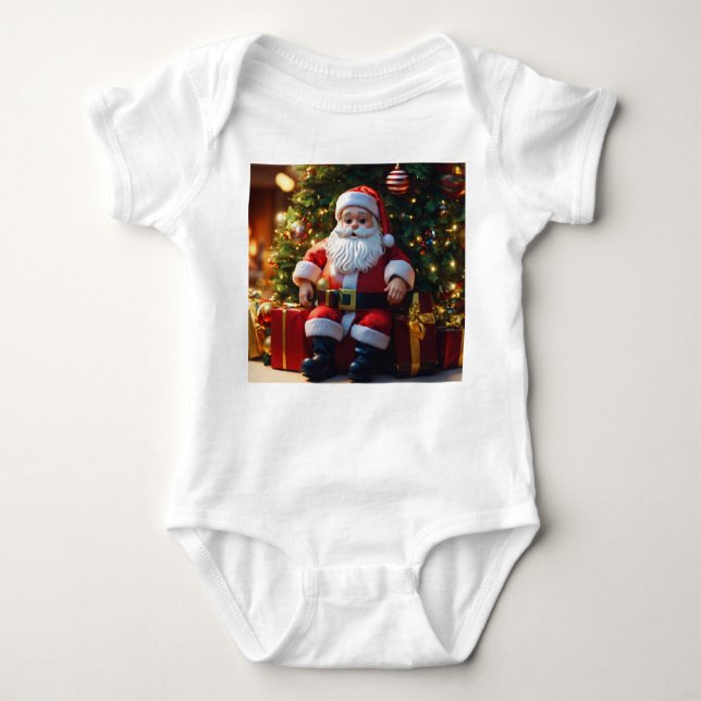 "Santa's Little Helper: Adsible Prated Baby Jump T Shirt (Framsida)