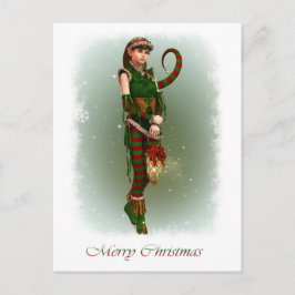 Santas Little Helper Amy Helg Vykort