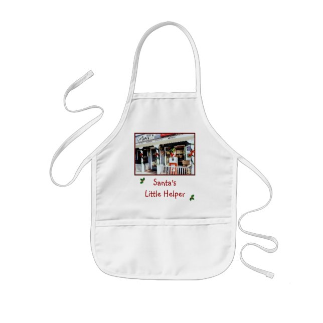 "Santa's Little Helper" Barn Apron Barnförkläde (Framsidan)