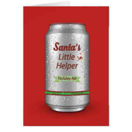 Santa's Little Helper Beer Can Hälsningskort