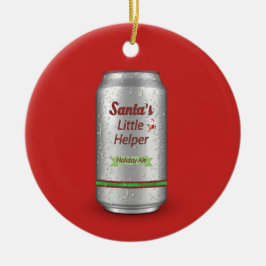 Santa's Little Helper Beer Can Julgransprydnad Keramik