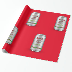 Santa's Little Helper Beer Can Mönster Presentpapper