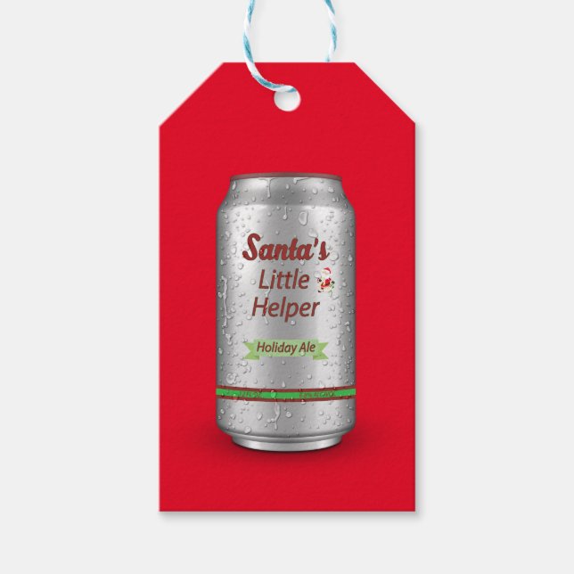 Santa's Little Helper Beer Can Presentetikett (Framsidan)