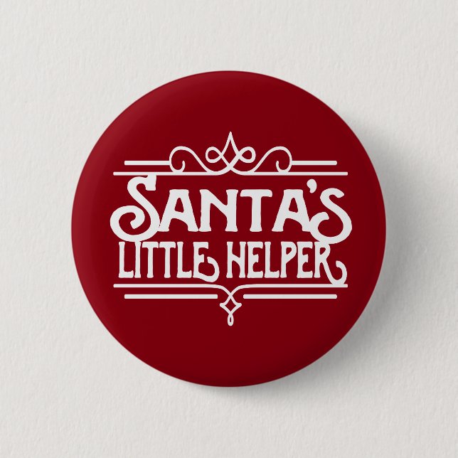 Santa's Little Helper Button Knapp (Framsida)