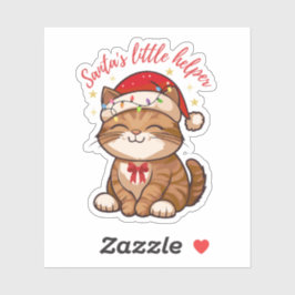 Santa's Little Helper Cat Sticker Klistermärken