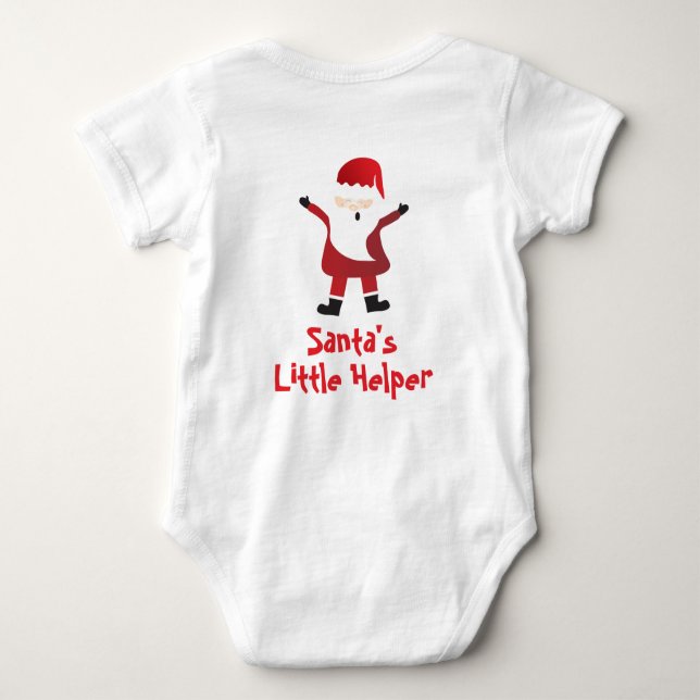 Santas Little Helper Cute Jultomten Red T Shirt (Baksida)