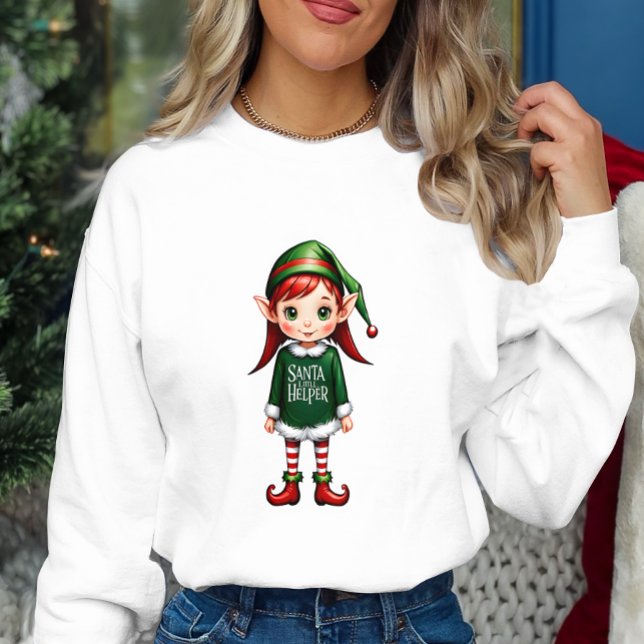 Santas Little Helper Elf Festive jul T Shirt (Skapare uppladdad)