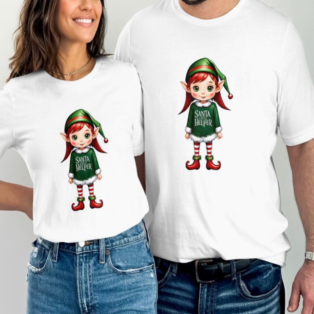 Santa's Little Helper Elf Festive-jul T Shirt (Skapare uppladdad)