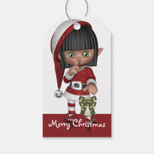 Santa's Little Helper Elf - jul d3 - Presentetikett