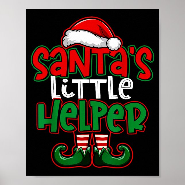 Santa's Little Helper Espresso Martini Christmas T Poster (Framsidan)