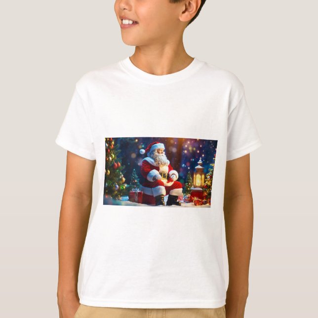 "Santa's Little Helper: Festive Boy's Tee"? T Shirt (Framsida)