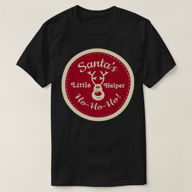 Santas Little Helper Funny jul s4444 T Shirt (Design framsida)