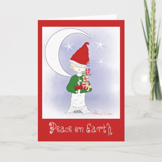 Santa's Little Helper Greeting Cards Helgkort (Framsida)
