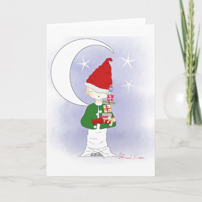 Santa's Little Helper Greeting Cards Helgkort (Framsida)