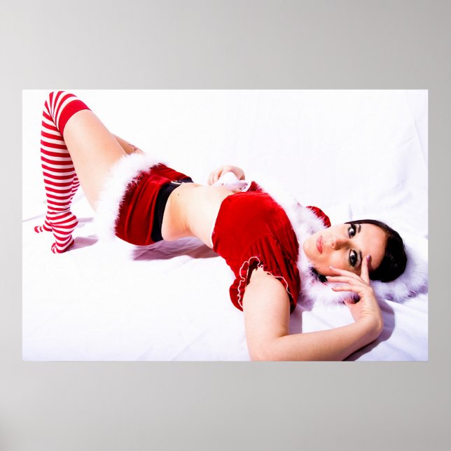 Santa's Little Helper in Stockings Poster (Framsidan)