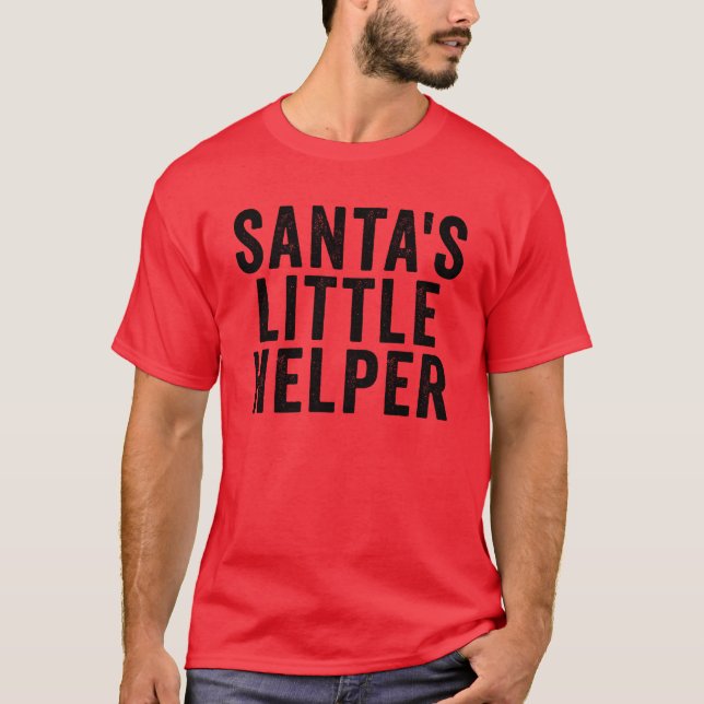 Santa's Little Helper jul Kids Santas Helper T Shirt (Framsida)
