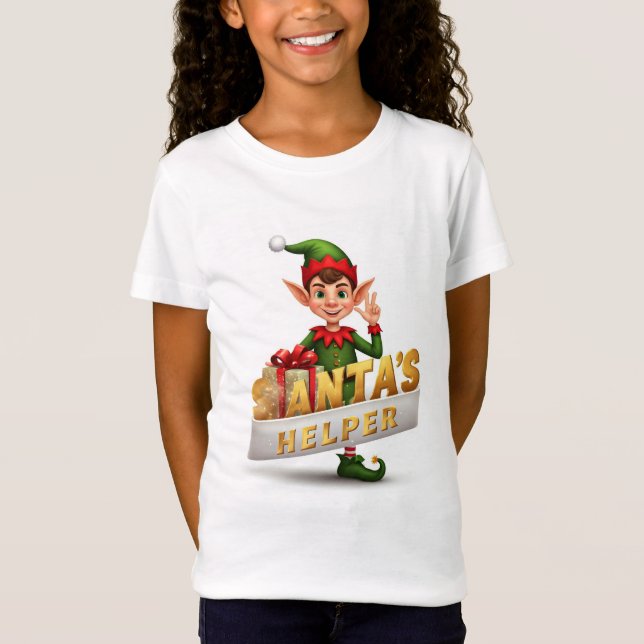 Santa's Little Helper jul Kids T-Shirt - Klipp (Framsida)