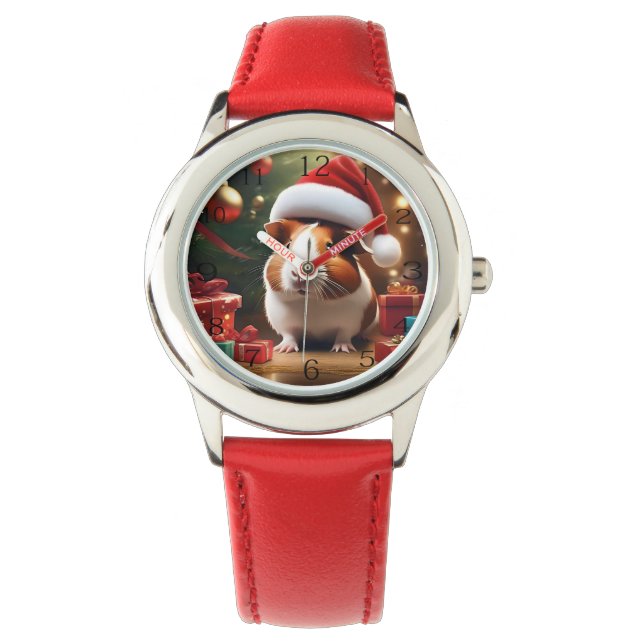 "Santa's Little Helper: Julguinea Gris" Armbandsur (Framsida)
