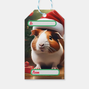 "Santa's Little Helper: Julguinea Gris" Presentetikett
