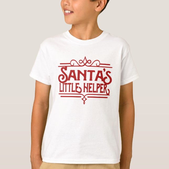 Santa's Little Helper Kids Long Sleased T-Shirt (Framsida)