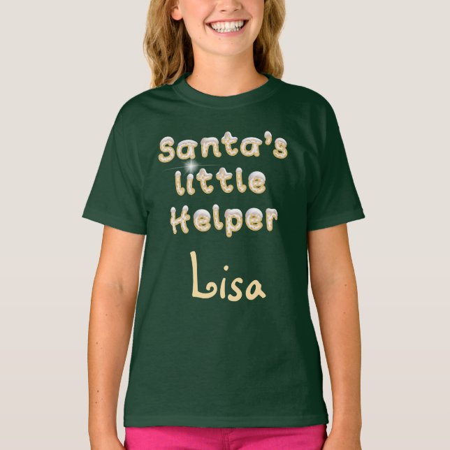 Santas little Helper Lisa T-Shirt (Framsida)