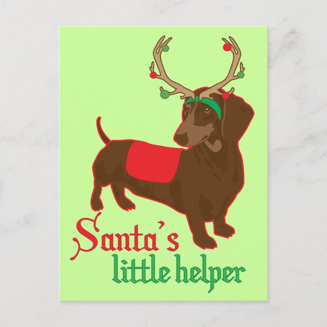 Santa's Little Helper Postcard Helg Vykort (Framsida)