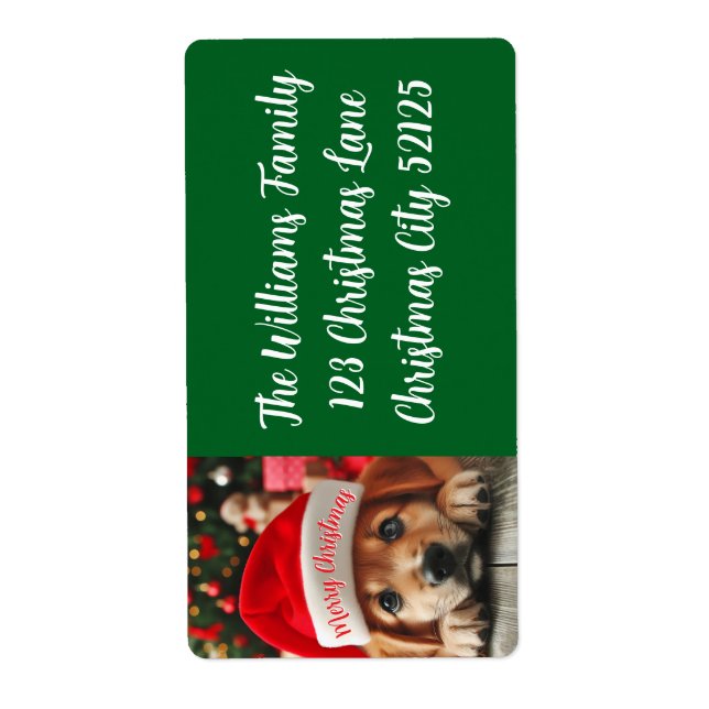 Santa's Little Helper Puppy Fraktsedel (Framsidan)