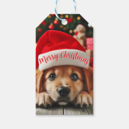 Santa's Little Helper Puppy Presentetikett