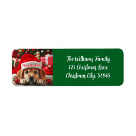 Santa's Little Helper Puppy Returadress Etikett