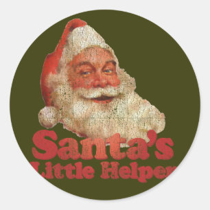 Santa's Little Helper Runt Klistermärke