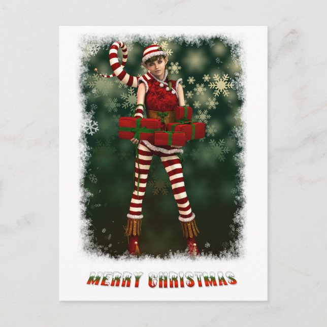 Santas Little Helper Sophie Helg Vykort (Framsida)