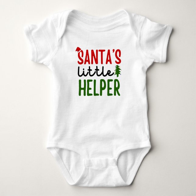 Santa's Little Helper T Shirt (Framsida)