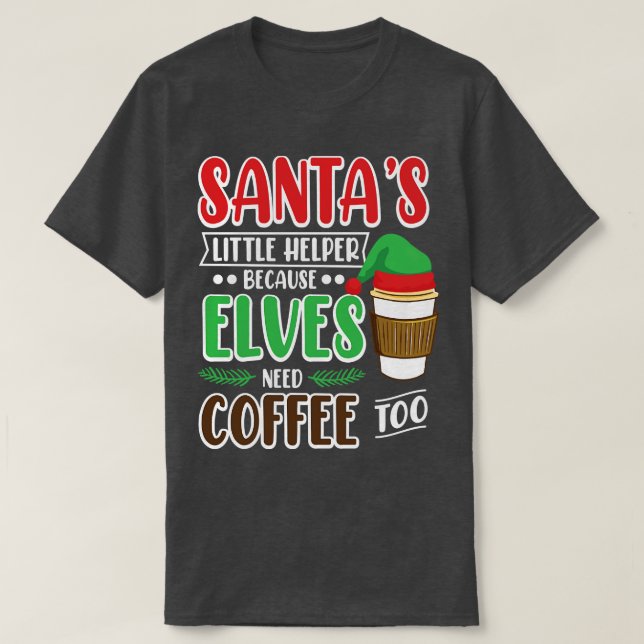 Santas Little Helper T Shirt (Design framsida)