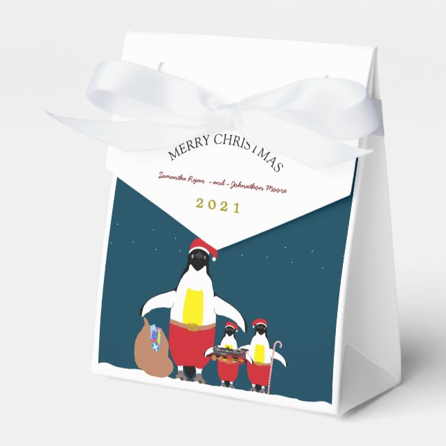 Santa's Little Helpers Favor Box Presentaskar (Framsidan Sidan)