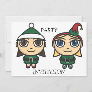 Santas Little Helpers Party-inbjudan Inbjudningar