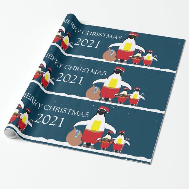 Santa's Little Helpers Wrapping Papper Presentpapper (Utrullad)