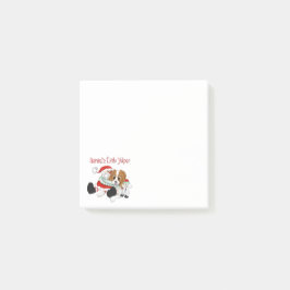 Santa's Little Yelper Cavalier Kung Charles Post-it Block